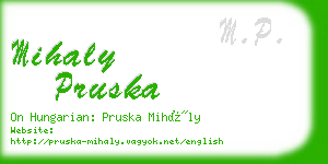 mihaly pruska business card